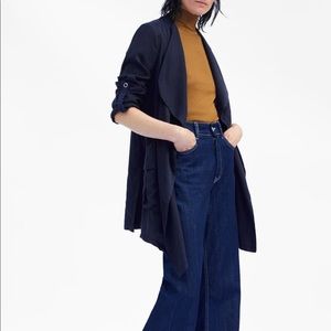 Zara utility jacket flowy navy blue